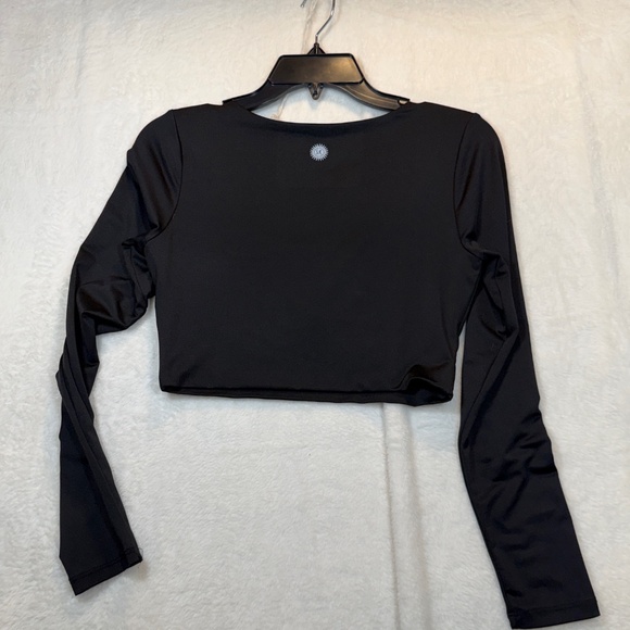Sommer Ray Crop Top Womens Size Medium Black Long Sleeve Y2k Party Festival - Picture 5 of 6